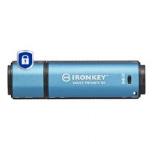 Kingston Technology IronKey 64GB Vault Privacy 50 AES-256 Encrypted, FIPS 197