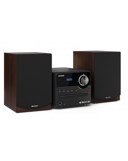 Sharp XL-B517D Home audio micro system 45 W Brown
