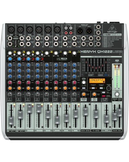 Behringer QX1222USB audio mixer 16 channels