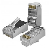 Qoltec 54556 RJ45 modular connector | CAT6 | FTP |Gold-plated contacts | 100 pieces