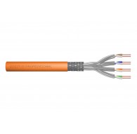 DIGITUS Cat.7 Installation Cable, S/FTP, B2ca, AWG 23/1, LSOH, 100m, orange