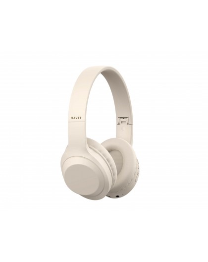 Havit H628BT - wireless on-ear headphones, beige