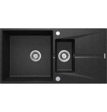 1.5-bowl granite sink with drainer