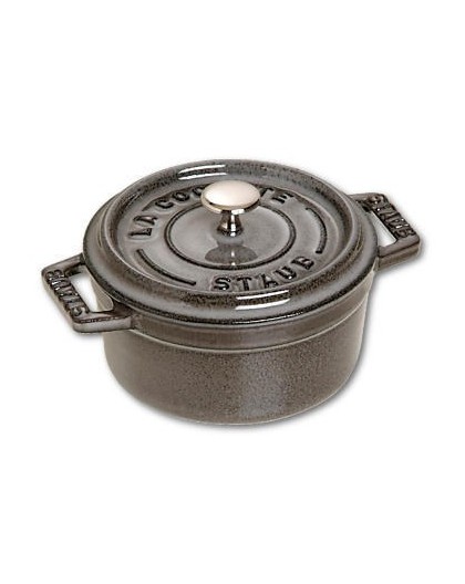Staub Mini Round Cast Iron Pot - 250 ml, Graphite