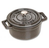Staub Mini Round Cast Iron Pot - 250 ml, Graphite