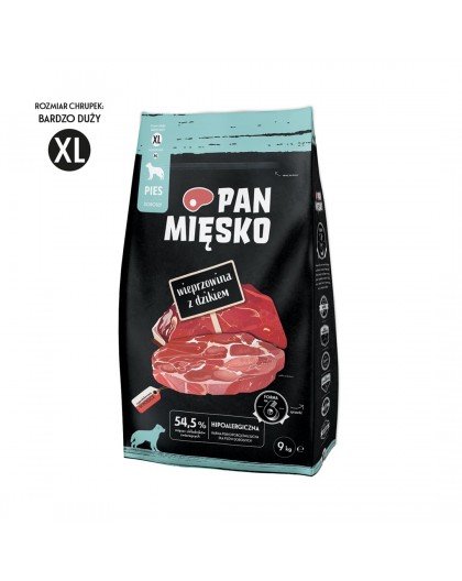 Mr. Pork meat with a wild boar XL - Dry dog ​​food - 9kg