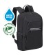 RIVACASE Alpendorf ECO 13.3"-14" laptop backpack, black, waterproof material, eco rPET, pockets for smartphone, documents, acces