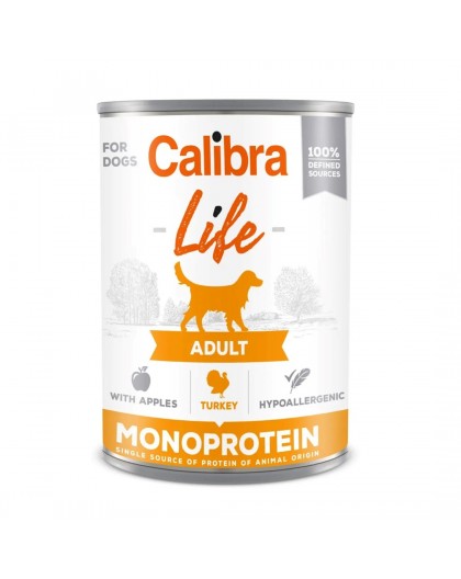 CALIBRA Dog Life Adult Turkey with apples - wet dog food - 400g