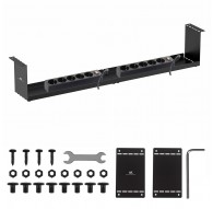 Maclean compact under-desk cable organizer, max load 5kg, black, MC-107 B