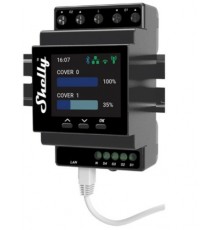 Shelly Pro Dual Cover / Shutter PM electrical relay Black