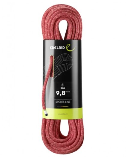 Edelrid 710790802000 climbing rope Red 80000 mm 9.8 mm Polyamide 1 pc(s)