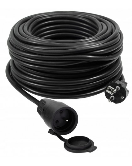 VERTEX PZO50M Retractable extension cable 50 m 3x2,5 mm Black