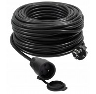 VERTEX PZO50M Retractable extension cable 50 m 3x2,5 mm Black