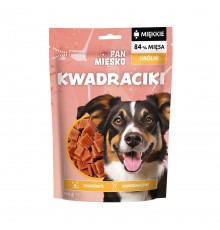 PAN MIĘSKO Squares Rabbit - dog treat - 100g