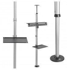 Telescopic TV holder, ceiling and floor with shelf Maclean MC-791N 37 "-70", max. 30 kg