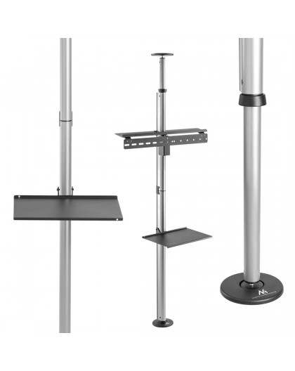 Telescopic TV holder, ceiling and floor with shelf Maclean MC-791N 37 "-70", max. 30 kg