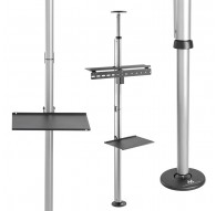 Telescopic TV holder, ceiling and floor with shelf Maclean MC-791N 37 "-70", max. 30 kg