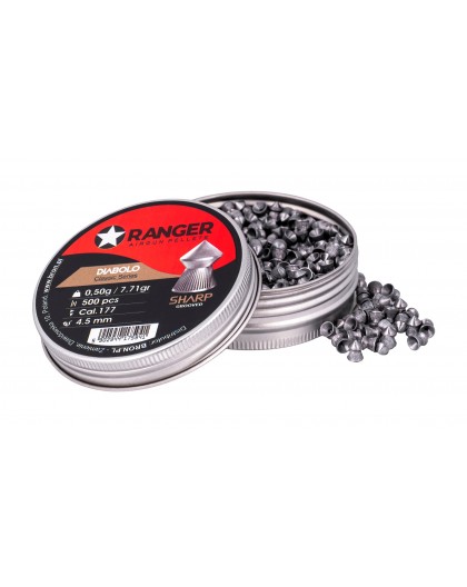 4.5 mm RANGER Diabolo Professional Sharp Grooved Point 500 pellets