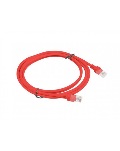 PATCHCORD KAT.5E UTP 2M CZERWONY FLUKE PASSED LANBERG 10-PACK