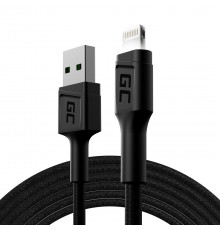 Green Cell KABGC12 lightning cable 2 m Black