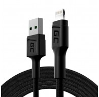 Green Cell KABGC12 lightning cable 2 m Black
