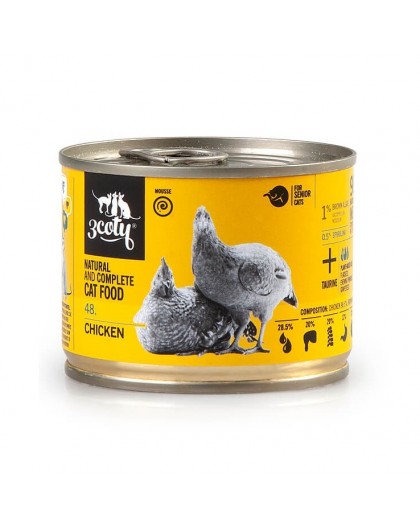 3COTY 48. Chicken with spirulina - wet cat food - 180g