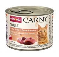 ANIMONDA Carny Adult Chicken, turkey and duck hearts - wet cat food - 200g