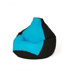 Sako bag pouffe Pear black and blue L 105 x 80 cm
