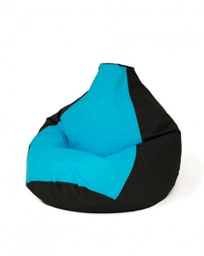 Sako bag pouffe Pear black and blue L 105 x 80 cm