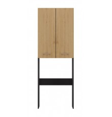 Bathroom cabinet POLA DD 64x30xH180 anthracite/artisan