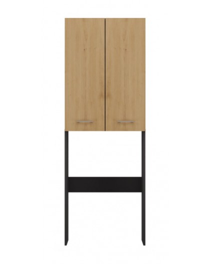 Bathroom cabinet POLA DD 64x30xH180 anthracite/artisan