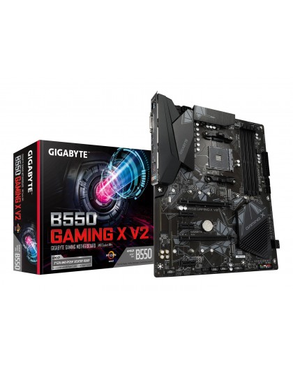 GIGABYTE B550 Gaming X V2 Motherboard - AMD Ryzen 5000 CPUs, 10+3 Phases VRM, up to 4733MHz DDR4, 1xPCIe 4.0 + 1xPCIe 3.0 M.2, 1
