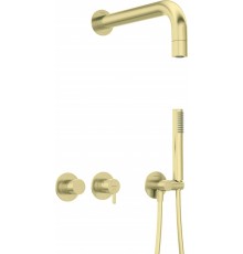 Concealed shower set with hand shower - with horizontal mixer