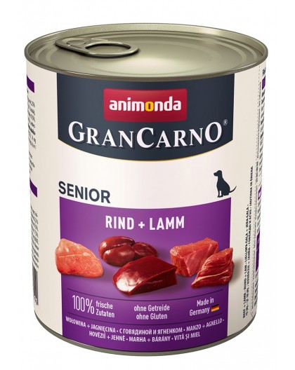 ANIMONDA GranCarno Senior Beef and lamb - wet dog food - 800g