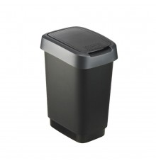 ROTHO Twist Silver - trash bin – 25l