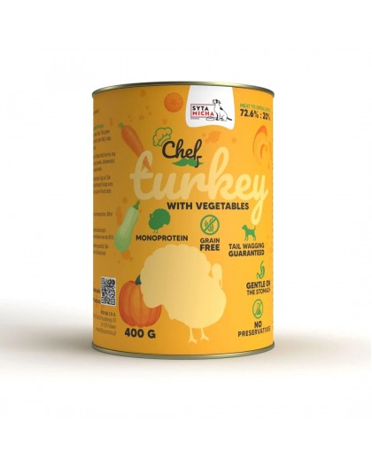 SYTA MICHA Chef Turkey with vegetables - wet dog food - 400g