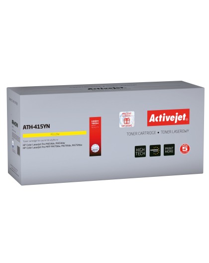 Activejet ATH-415YN Toner (replacement for HP 415A W2032A Supreme 2100 pages yellow) with chip