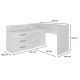Topeshop DANY BIEL KPL computer desk White