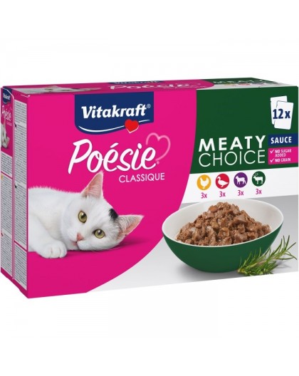 VITAKRAFT Poésie Classique Meaty choice - wet cat food - 12 x 85g