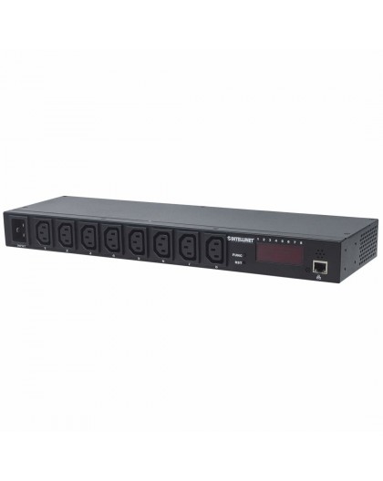 Intellinet 19" Intelligent 8-Port PDU, 19" Rackmountable C13 Intelligent Power Distribution Unit Monitors Power, Temperature and