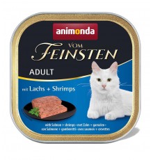 ANIMONDA Vom Feinsten Adult Salmon with shrimp - wet cat food - 100g