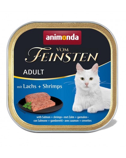 ANIMONDA Vom Feinsten Adult Salmon with shrimp - wet cat food - 100g