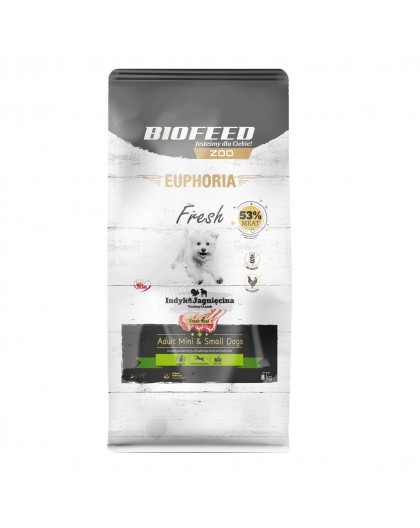 BIOFEED Euphoria Fresh Adult Mini & Small Turkey with lamb - dry dog food - 8kg