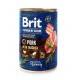 BRIT Premium by Nature Pork with Trachea - Wet dog food - 400 g