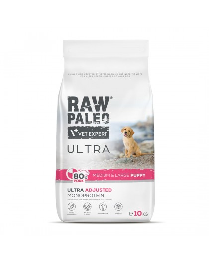 RAW PALEO Ultra Pork Medium & Large Puppy - dry dog food - 10kg