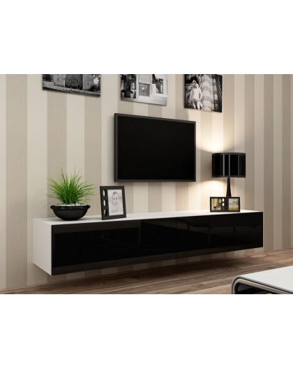 Cama TV Stand VIGO '180' 30/180/40 white/black gloss