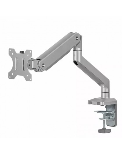 Ergo Office Aluminium Monitor Mount with Gas Spring, Double Arm, VESA 75x75/100x100, 17"-32" 10 kg Silver, ER-447