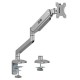 Ergo Office Aluminium Monitor Mount with Gas Spring, Double Arm, VESA 75x75/100x100, 17"-32" 10 kg Silver, ER-447