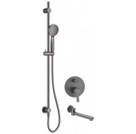 Concealed shower set with bath spout