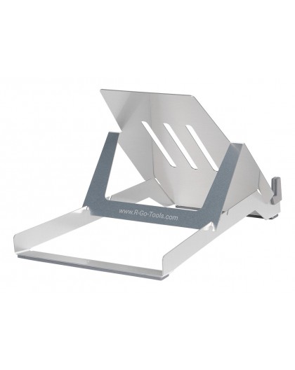 R-Go Tools Laptop holder R-Go Riser Basic, foldable and adjustable laptop riser, aluminum, silver